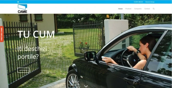 CAME Romania, création de site internet