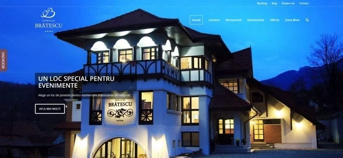 Manoir Bratescu, création de site web