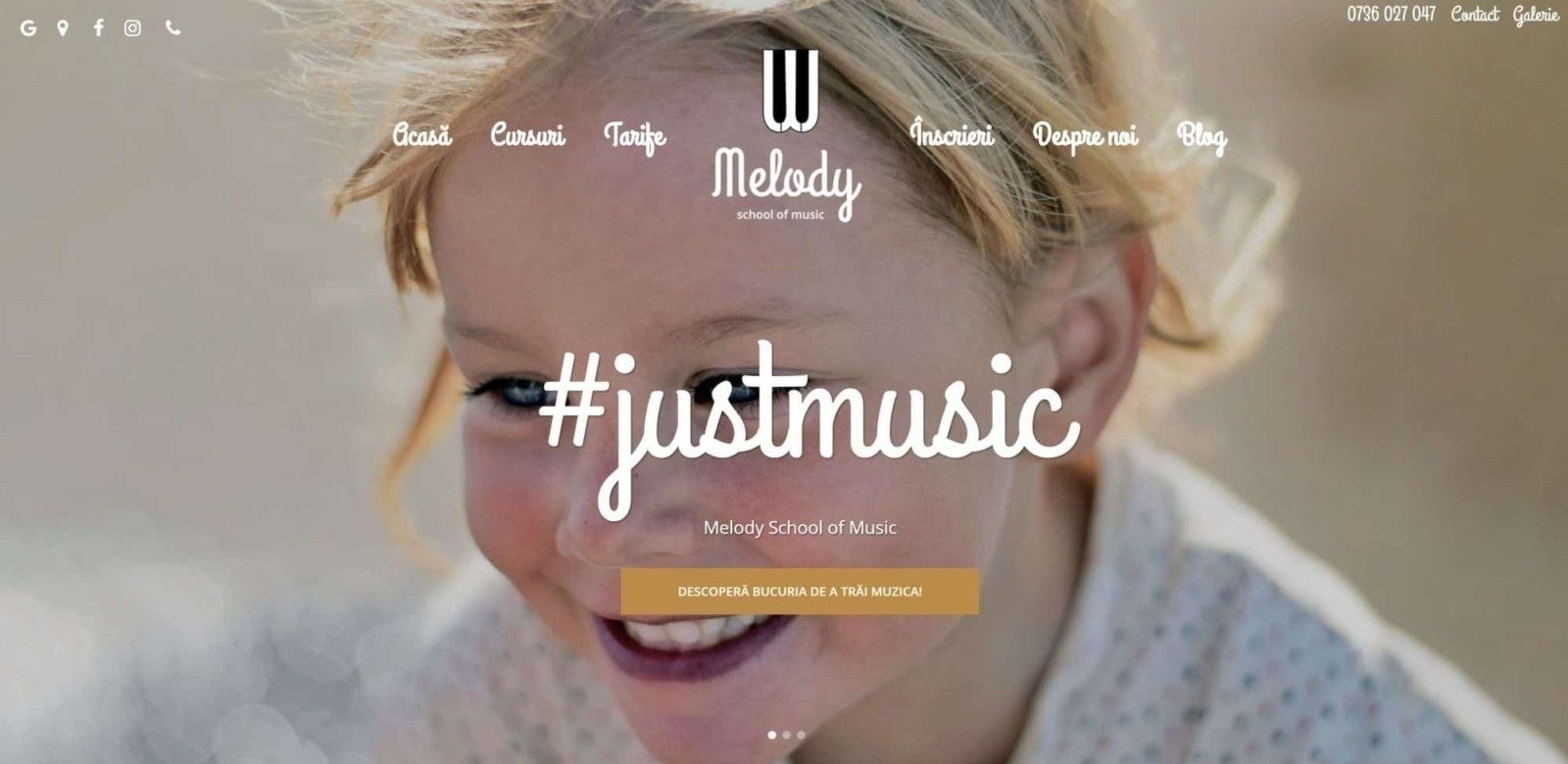Melody School of Music, creare site web