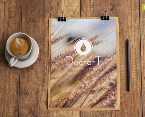 Doctor T visual identity logo colors fonts homeocosmetics 9