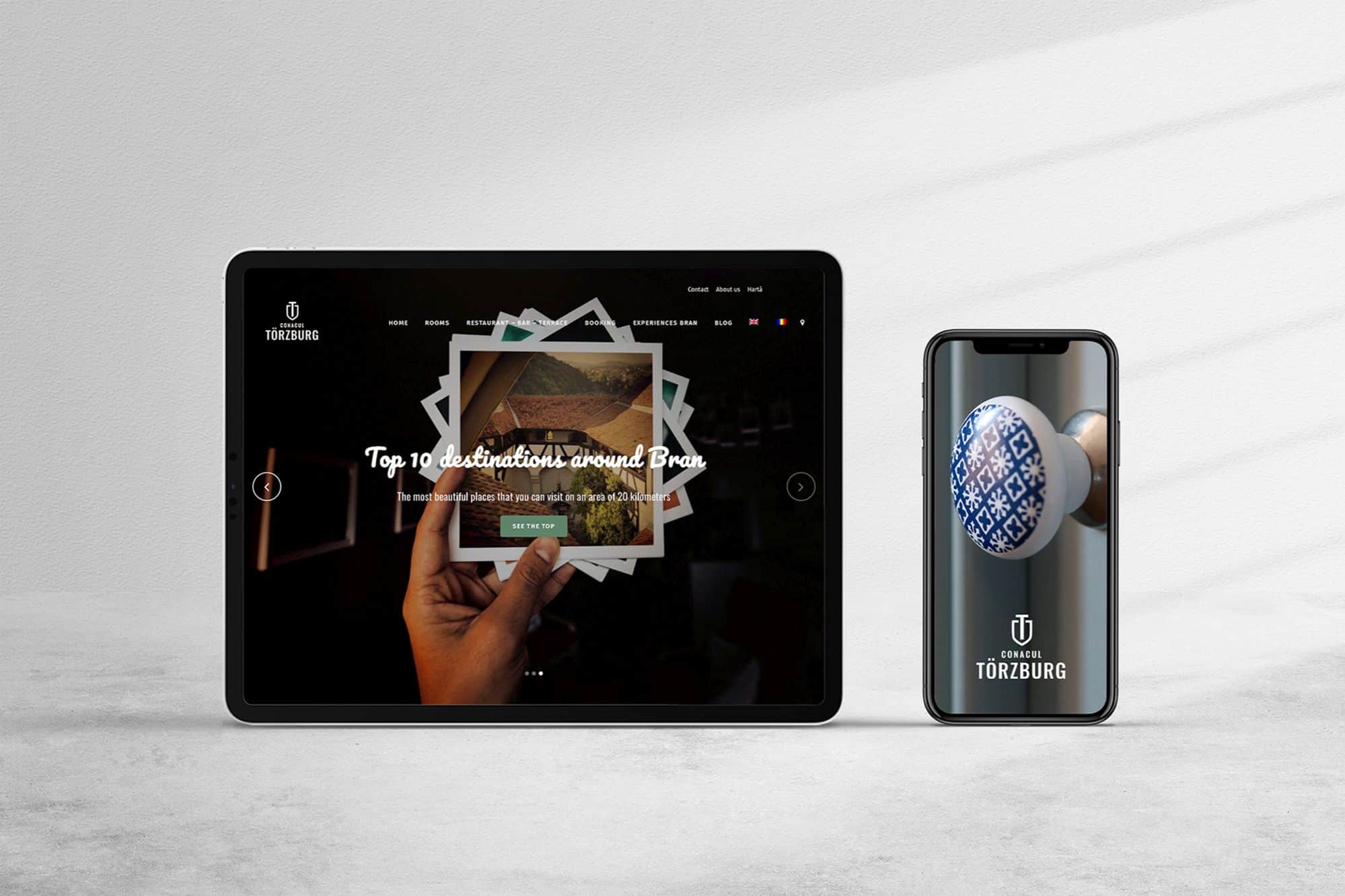 Törzburg - stratégie de marque hôtelière - identité visuelle de l'hôtel-boutique Bran, image de marque horeca