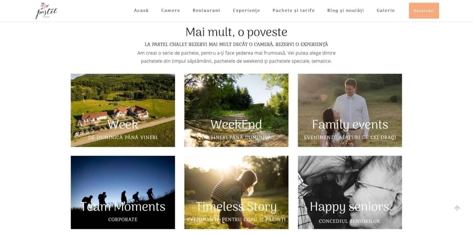 Pastel Chalet, création de site web, conception web, design, site web, Toud