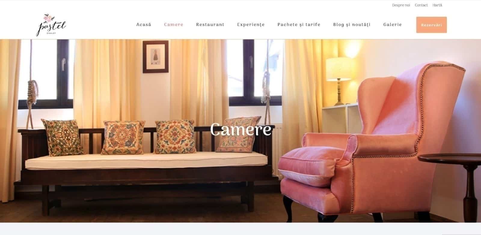 Pastel Chalet, création de site web, conception web, design, site web, Toud