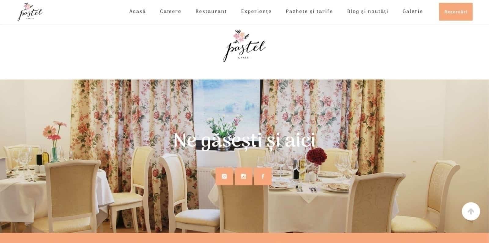 Pastel Chalet, création de site web, conception web, design, site web, Toud