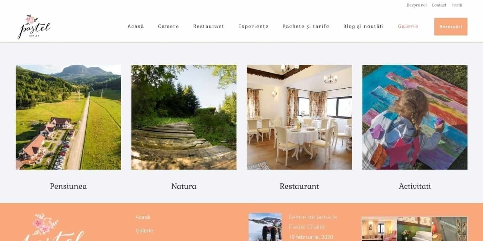 Pastel Chalet, création de site web, conception web, design, site web, Toud