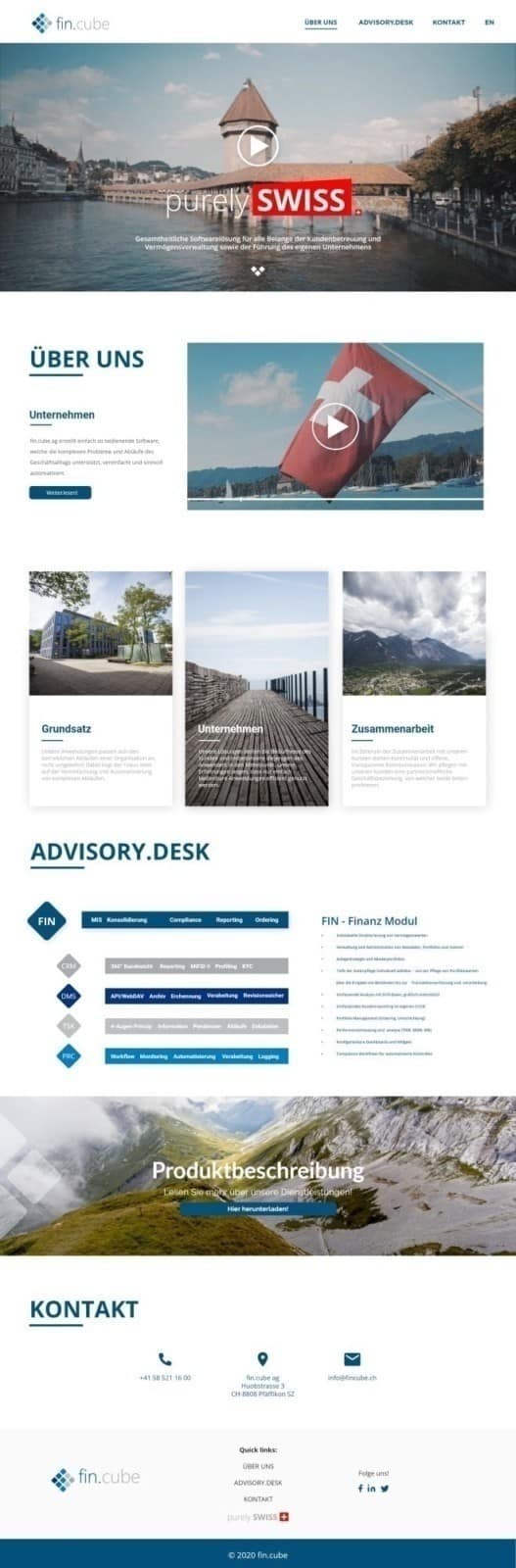 fin.cube - un projet UI pour un fournisseur de solutions logicielles en Suisse, design UI, design, projet XD fin.cube - un projet UI pour un fournisseur de solutions logicielles en Suisse, design UI, design, projet XD