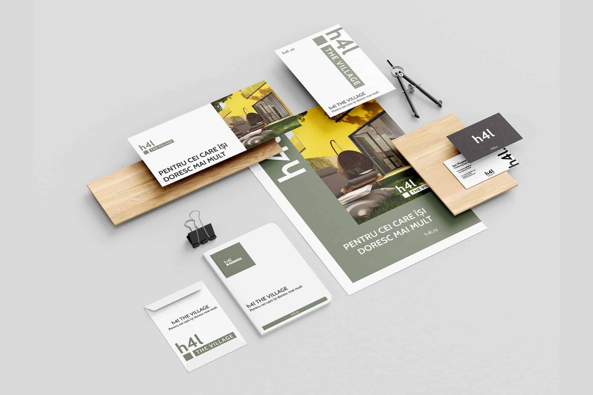 Conception de logo, h4l le quartier qui donne vie à la vie, design, image de marque, webdesign, UX/UI