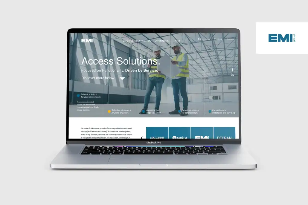 Groupe EMI, site internet, identité visuelle, Toud