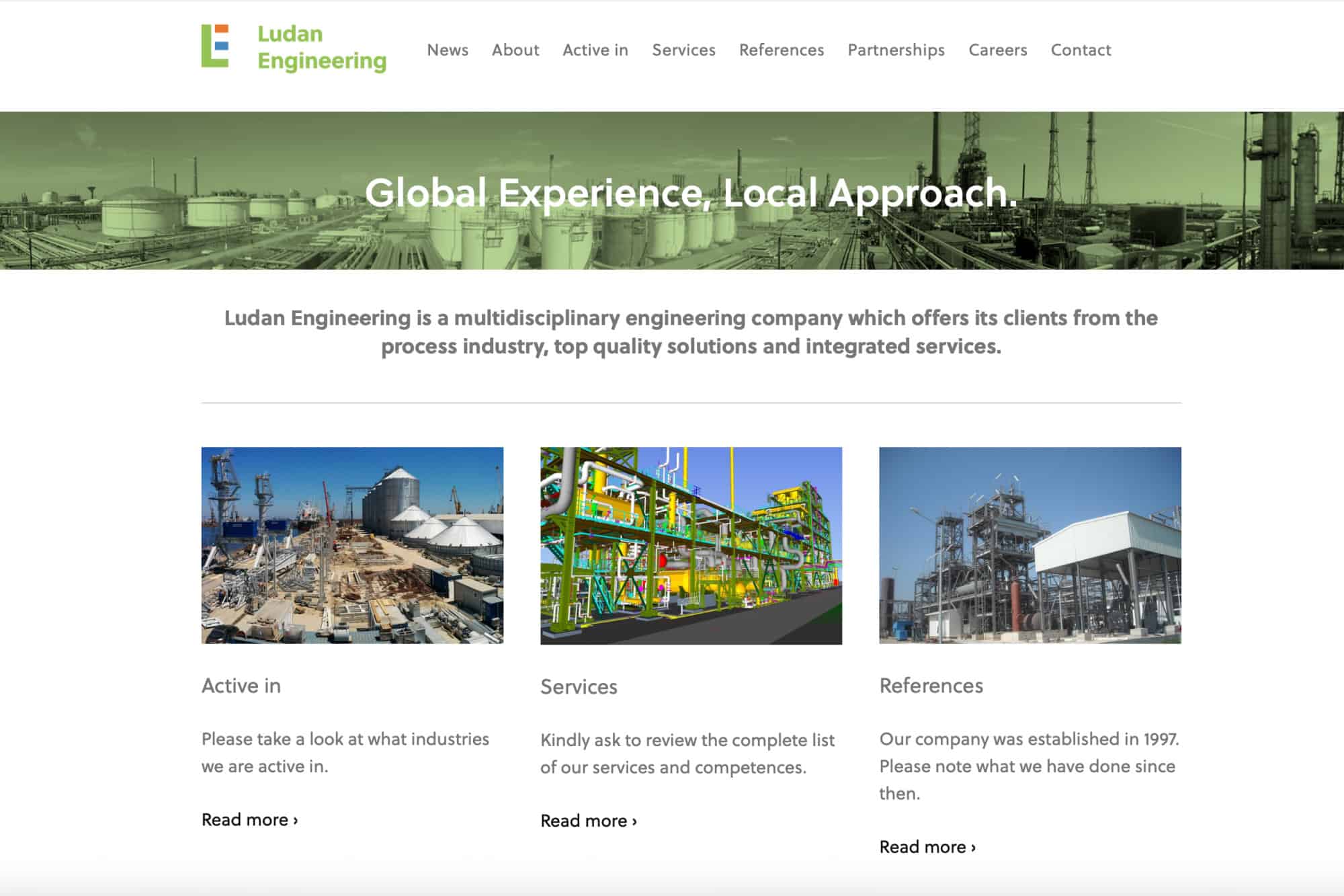 Website Ludan Engineering vechi