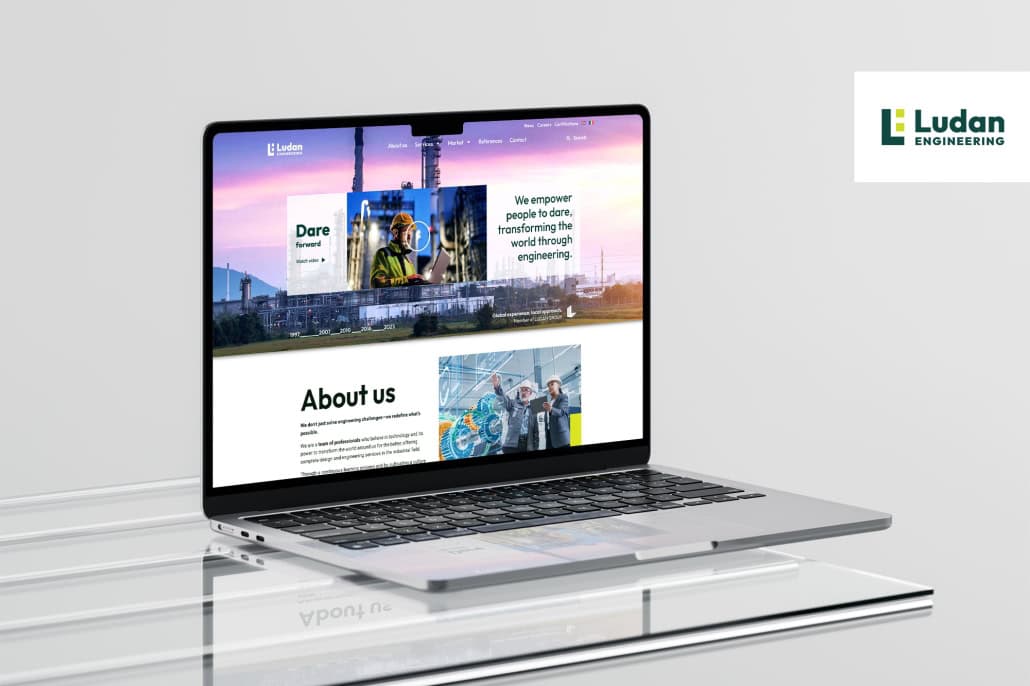Site web Ludan Engineering, website design, Toud, design web, UX design, UI design